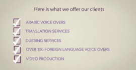 the arabic voice over company services